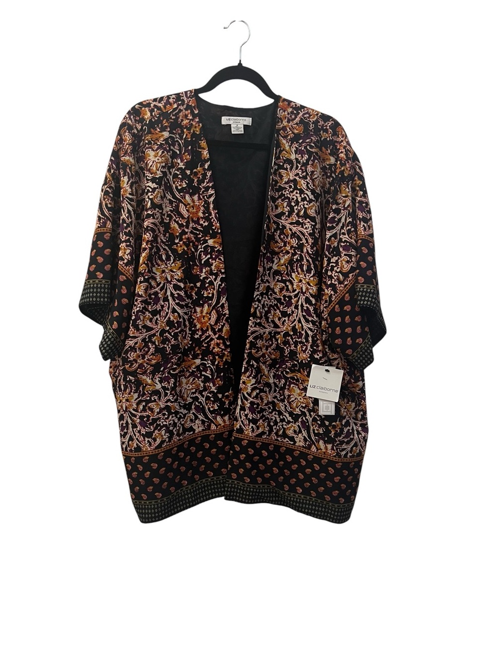 Liz Claiborne “Folklorica” Lightweight Kimono Cardigan Open Jacket – NWT - 1X